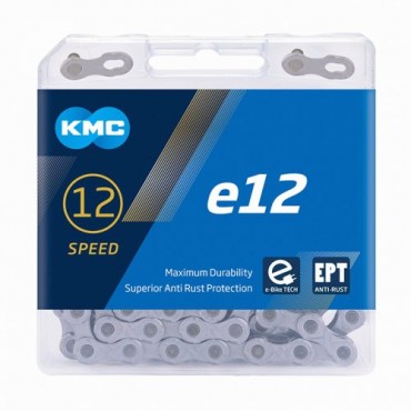 Αλυσίδα KMC X12 Silver EPT 126 Links (Ανοξείδωτη)